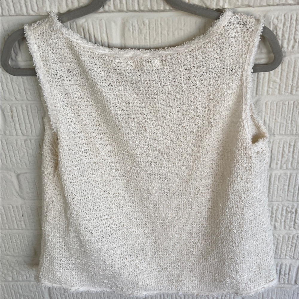 Max Studio Cream Textured Knit Top - Picture 6 of 6